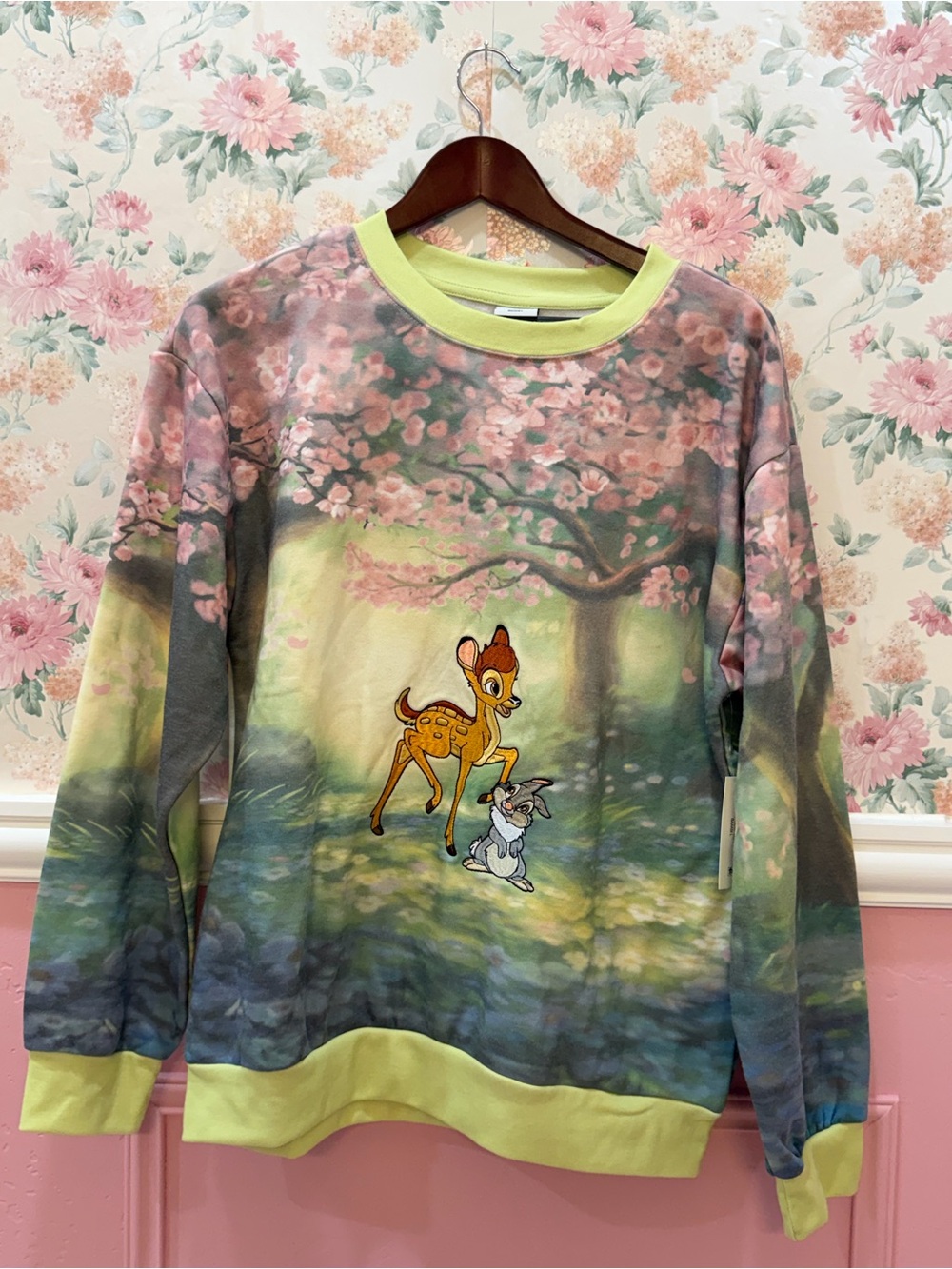 Bambi Graphic Sweatshirt - Pink & Green